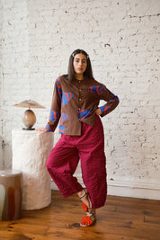 Homer Buttondown Cotton/Silk - Chocolate Fish