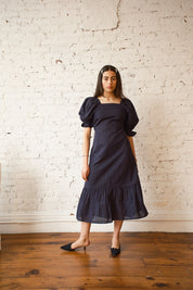 Zoom Dress Linen/Cotton - Midnight