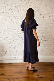 Zoom Dress Linen/Cotton - Midnight