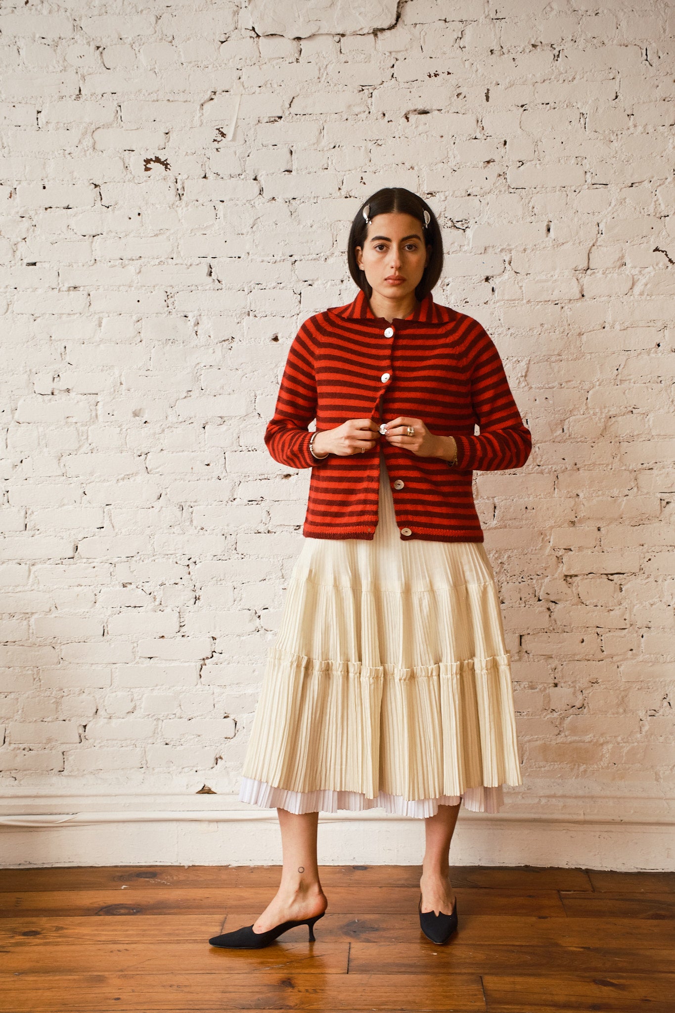 Sutton Cardigan - Red/Burgundy, view 5