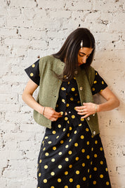 Solo Vest Textured Merino - Moss Speckle