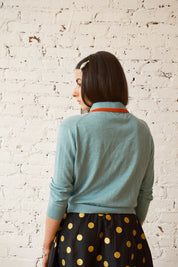 Klein Tipped Polo - Sky/Poppy