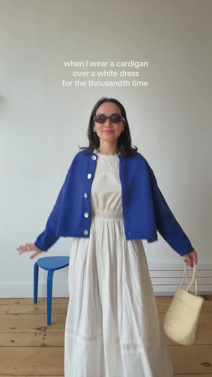 Shiloh Cotton Cardigan - Lapis