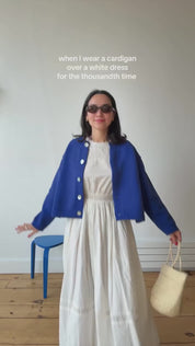 Shiloh Cotton Cardigan - Lapis