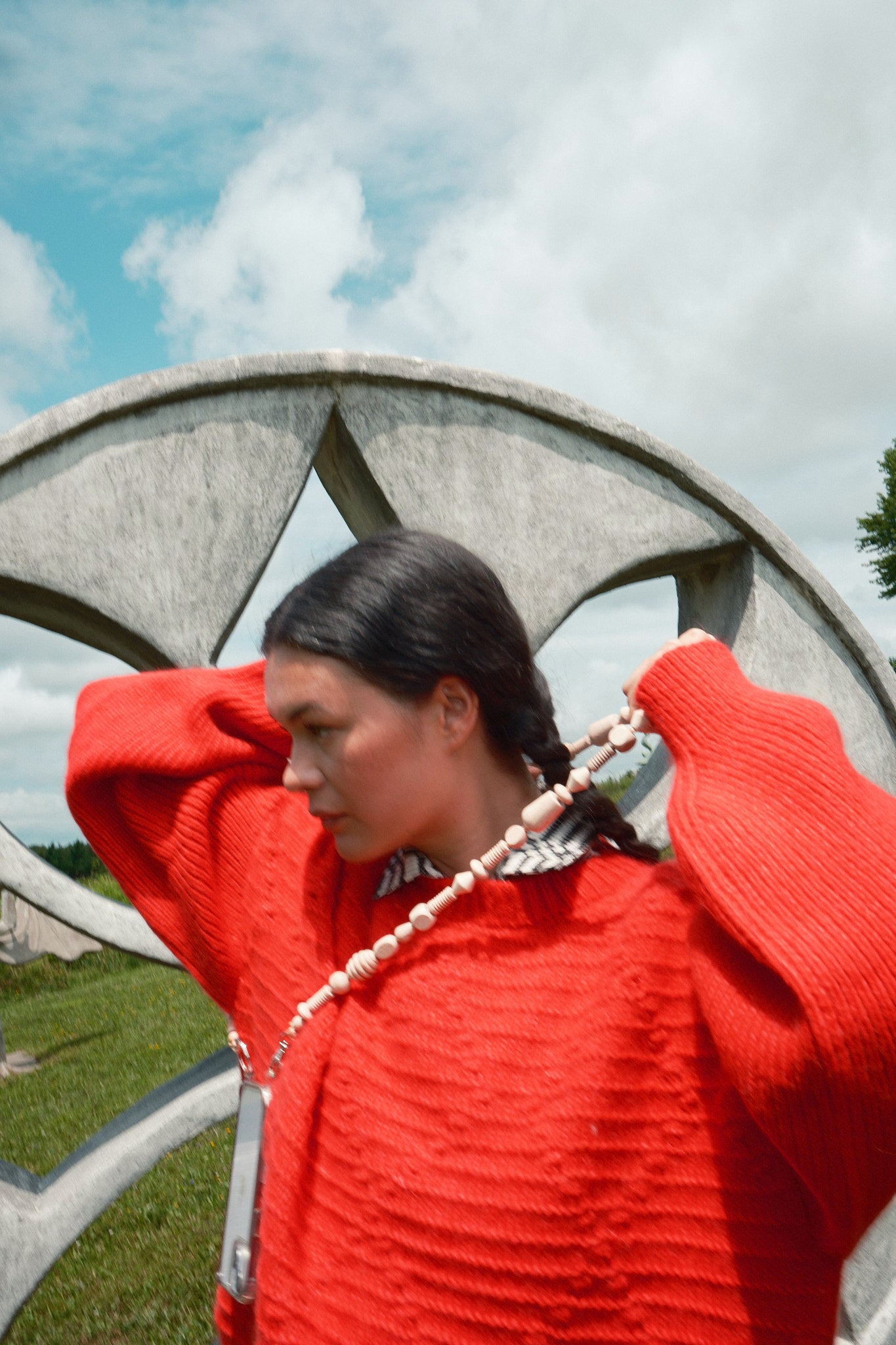 Saskia Cable Pullover - Habanero