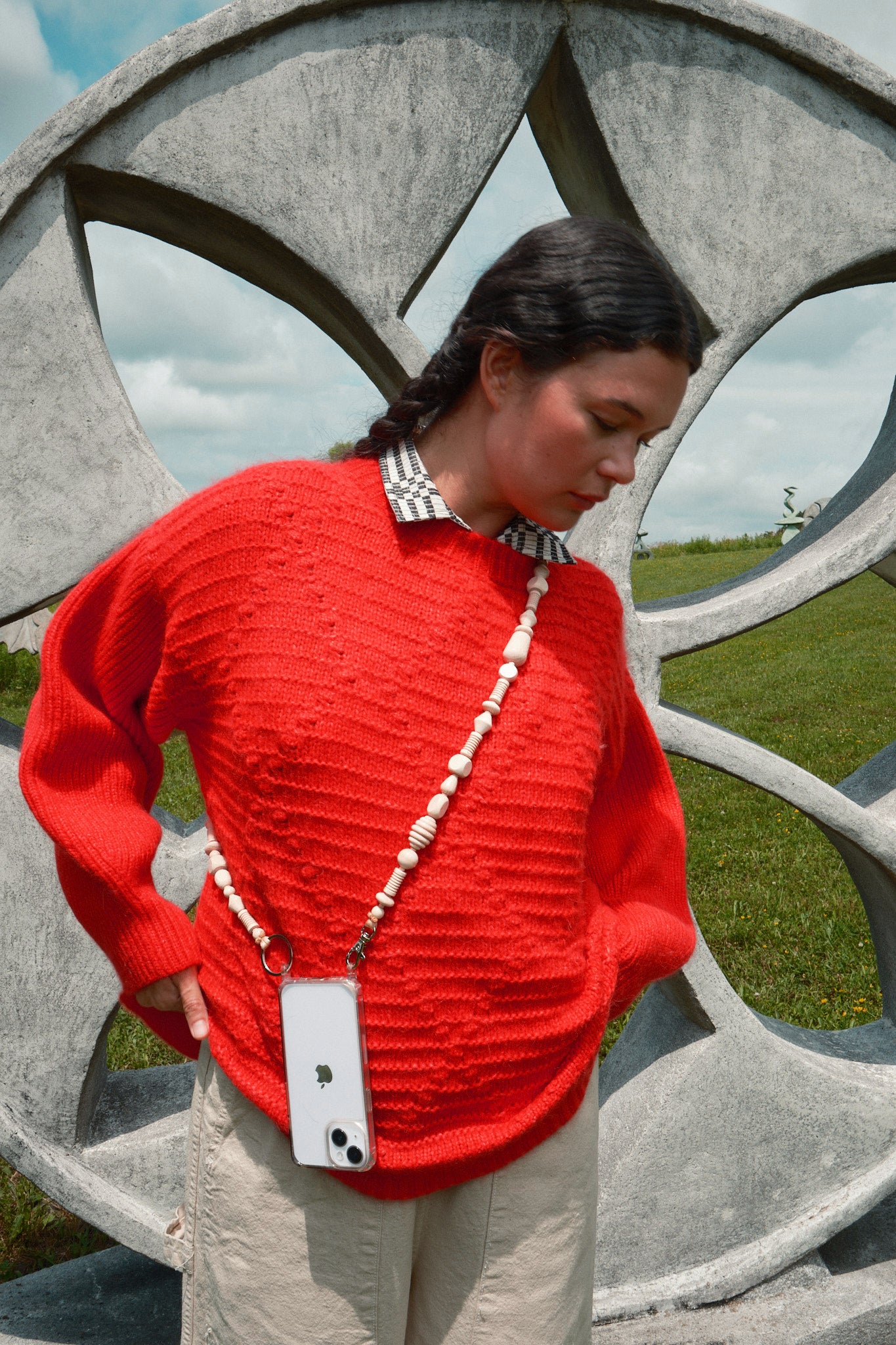 Saskia Cable Pullover - Habanero