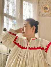 Twirling Dress Zig Zag - Ivory / Poppy