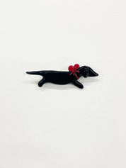 Who's Walking Who? Brooch – Black