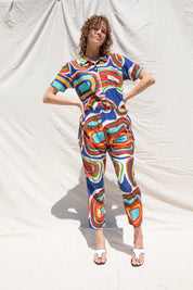 Cropped Dylan Shirt- Void Print