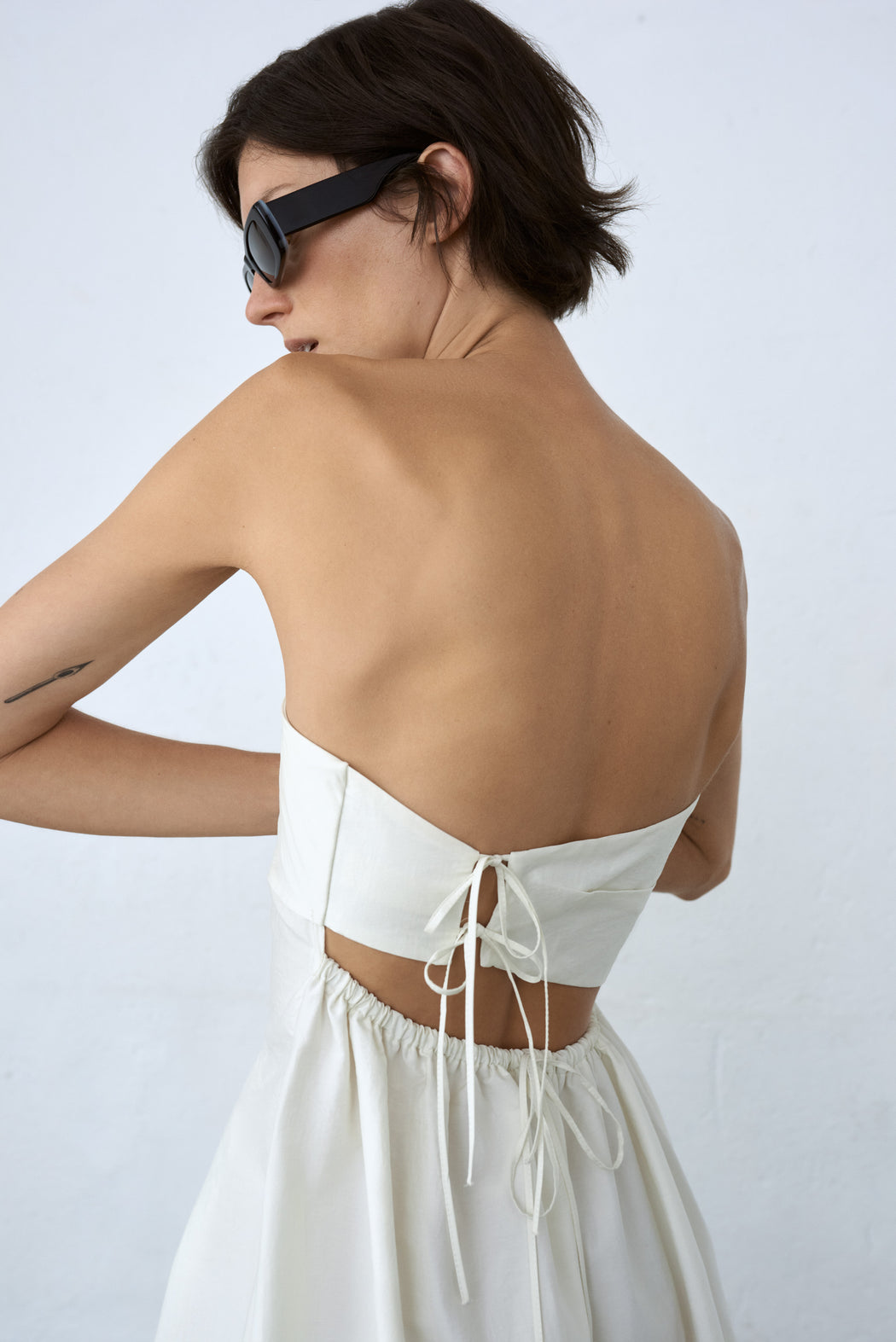 Cordera Strapless Dress - White