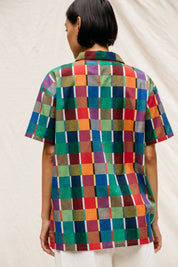 Dylan Shirt - Rainbow Grid Cotton