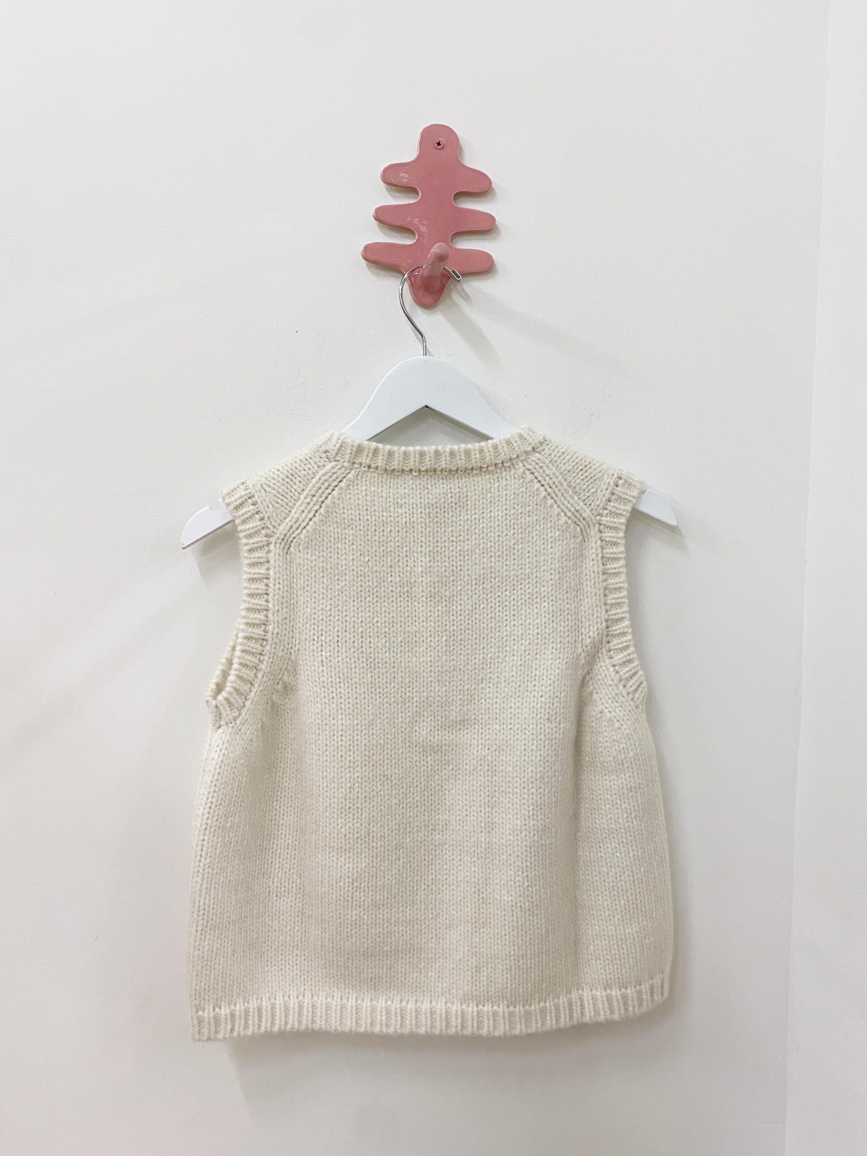 Sabine Alpaca Sweater Vest- Ivory