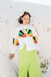 Alpha Buttondown Fan Patch - White
