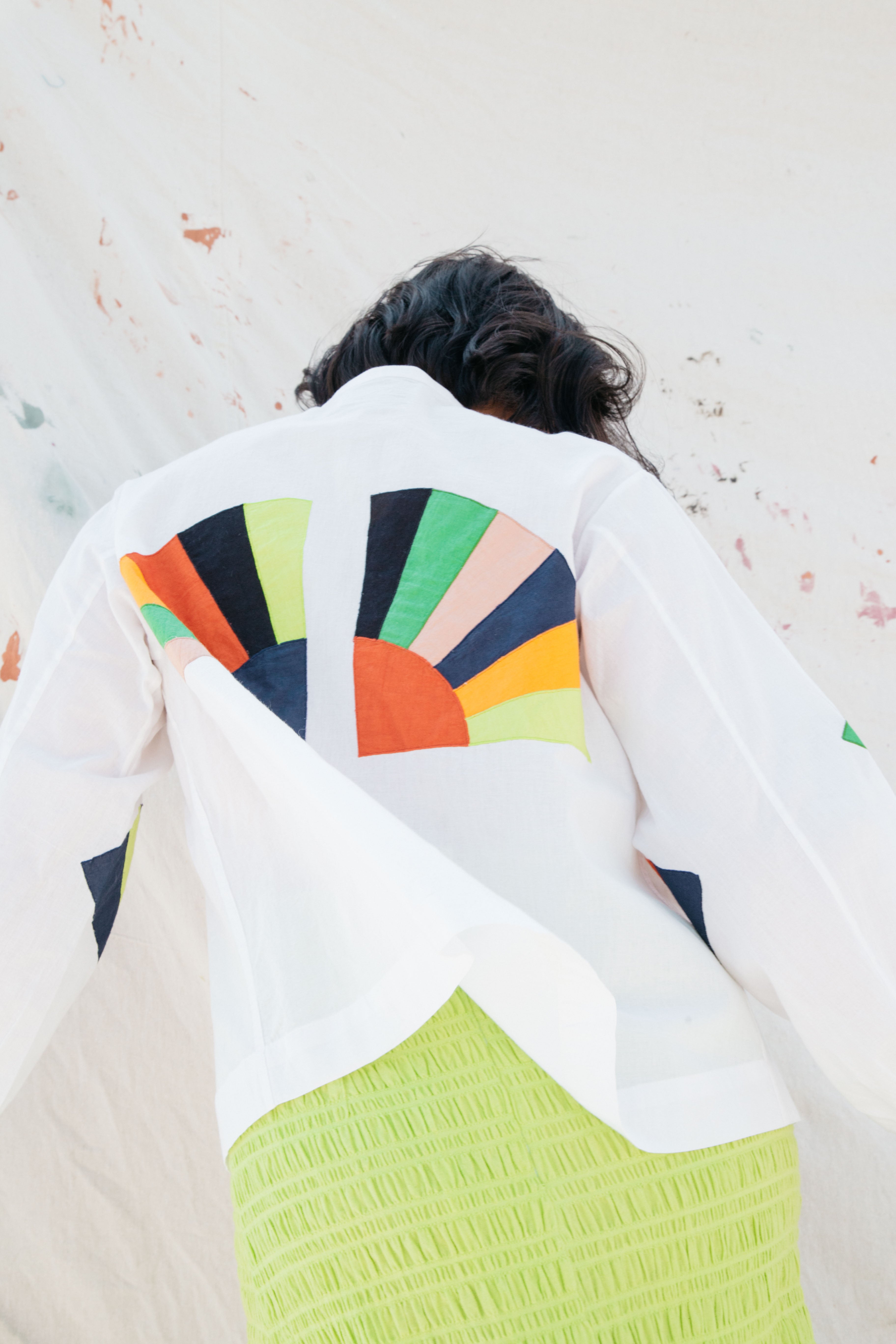 Alpha Buttondown Fan Patch - White