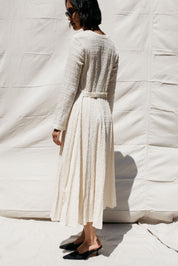 Baroness Dress - Ivory Crinkle