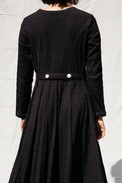 Baroness Dress - Black Crinkle