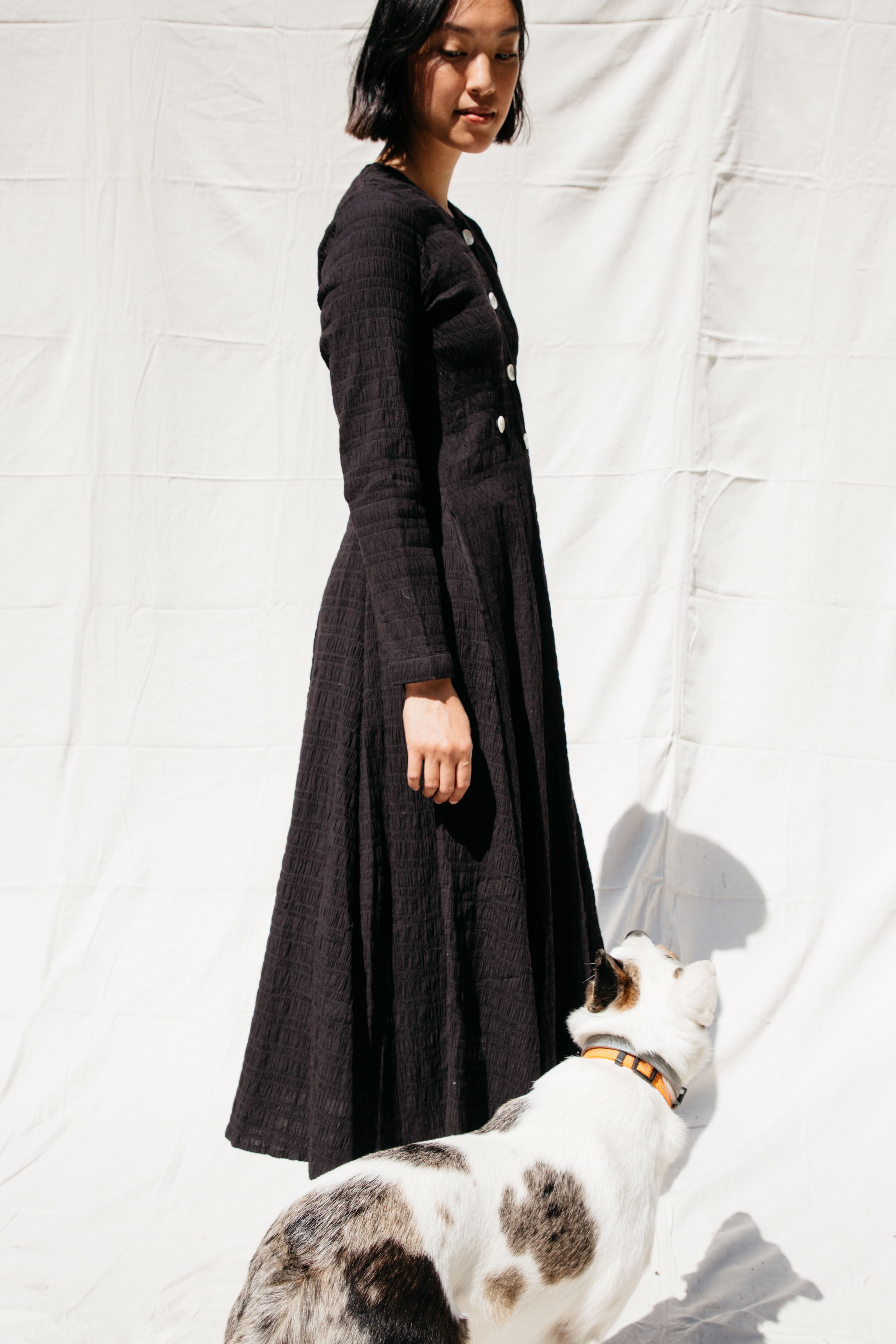 Baroness Dress - Black Crinkle