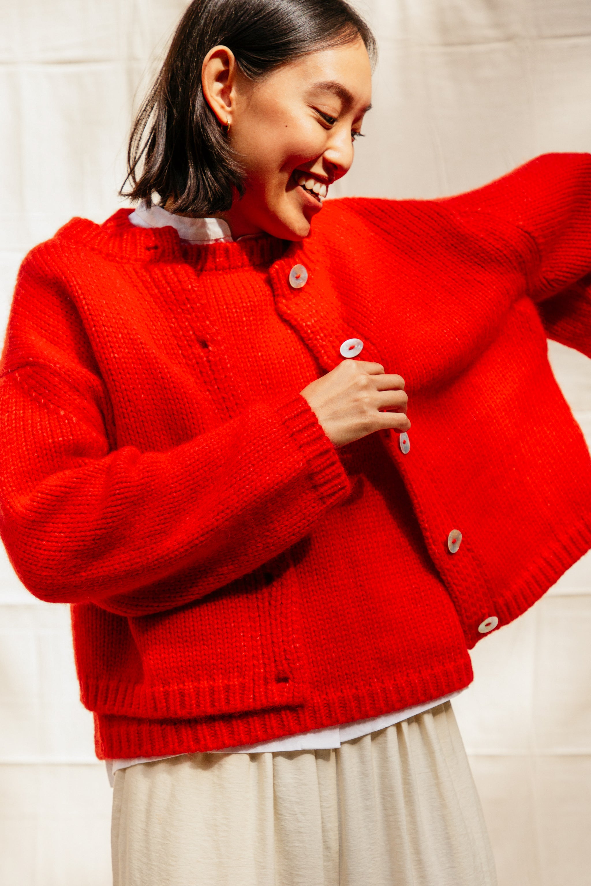 トップス SON OF THE CHEESE Bulky Check Cardigan トップス SON OF THE CHEESE Bulky Check Cardigan Yellow