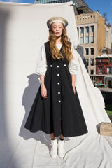 Sleeveless Baroness  Dress - Black
