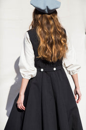 Sleeveless Baroness  Dress - Black