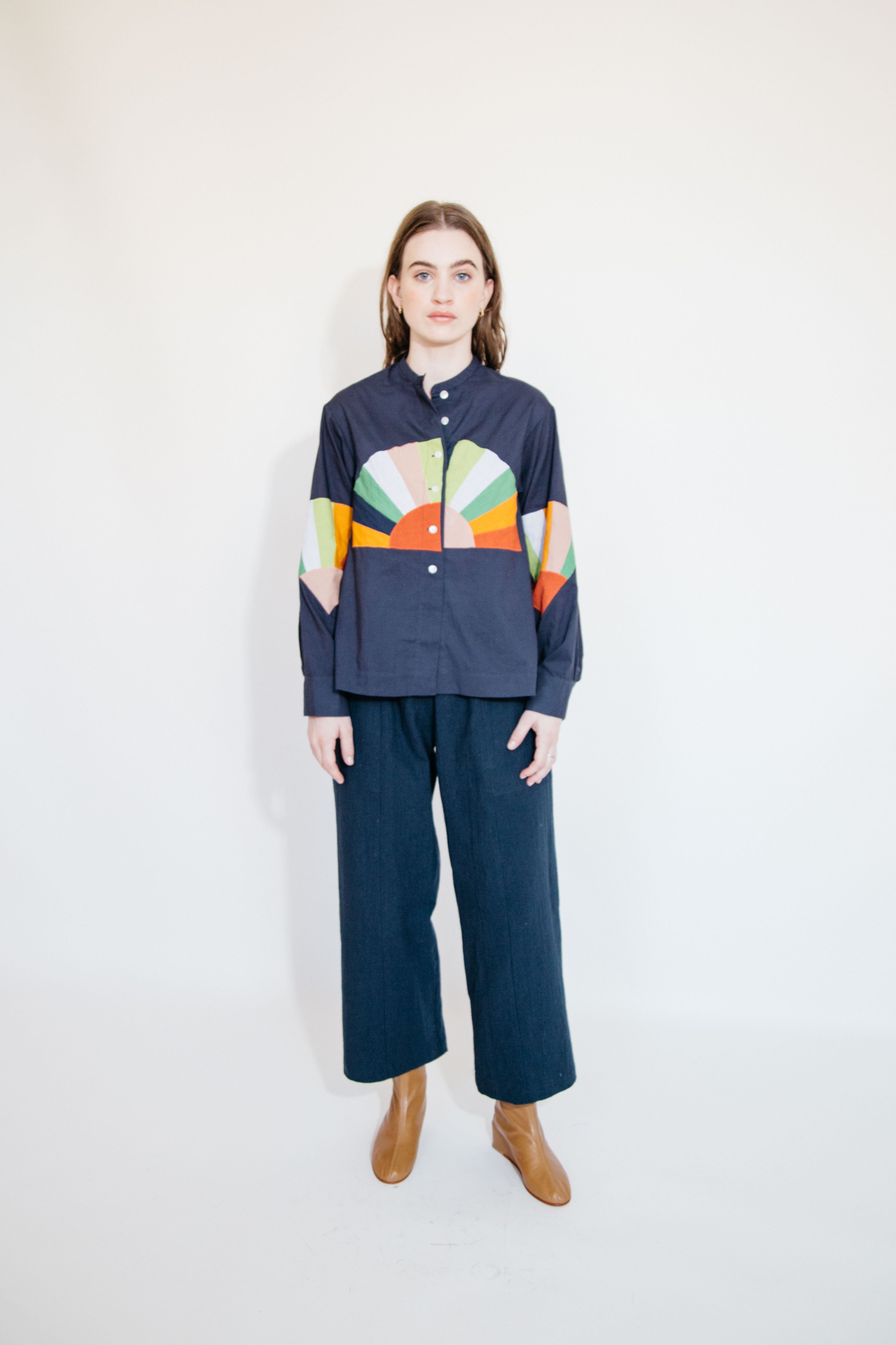 Alpha Buttondown Fan Patch - Navy