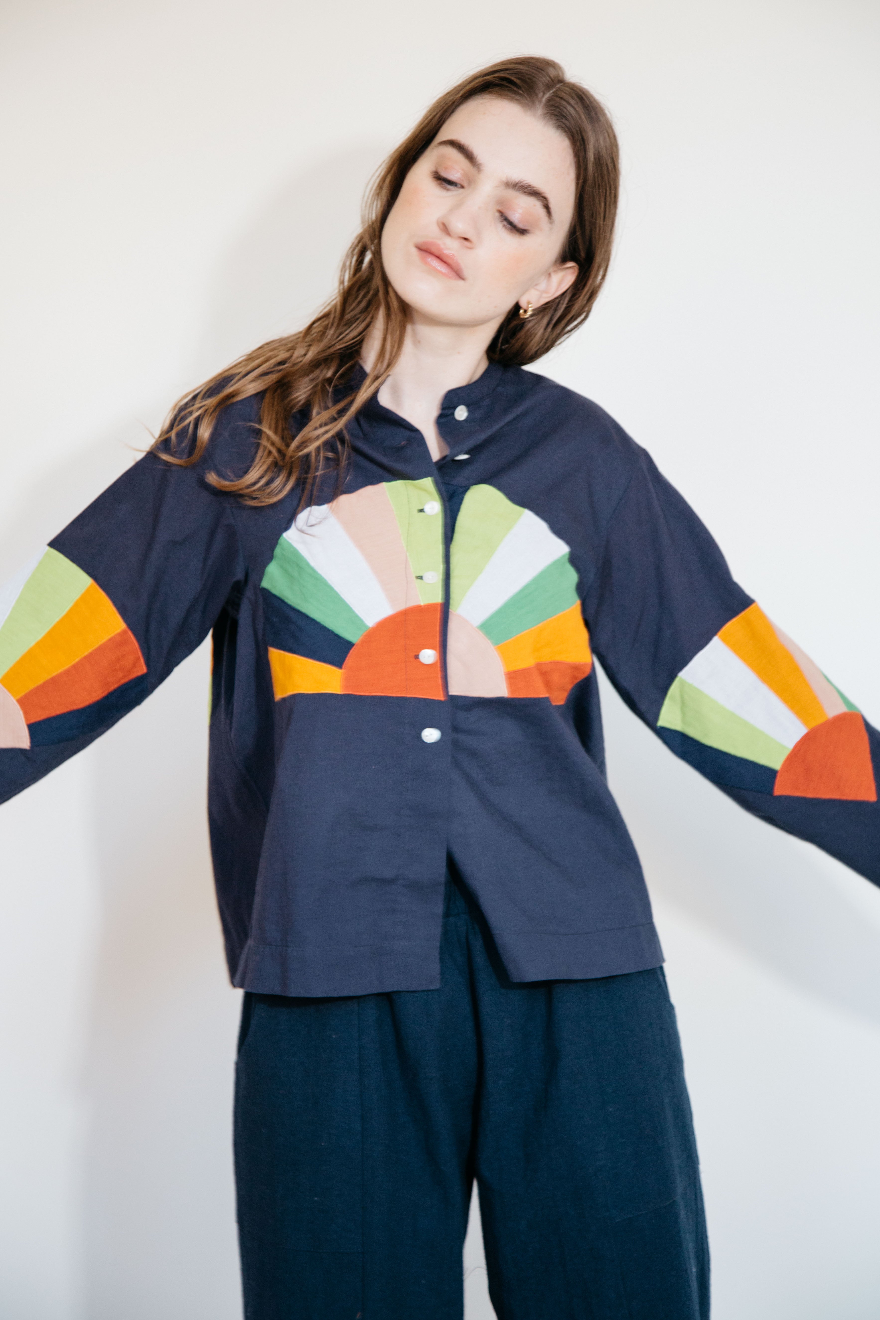 Alpha Buttondown Fan Patch - Navy