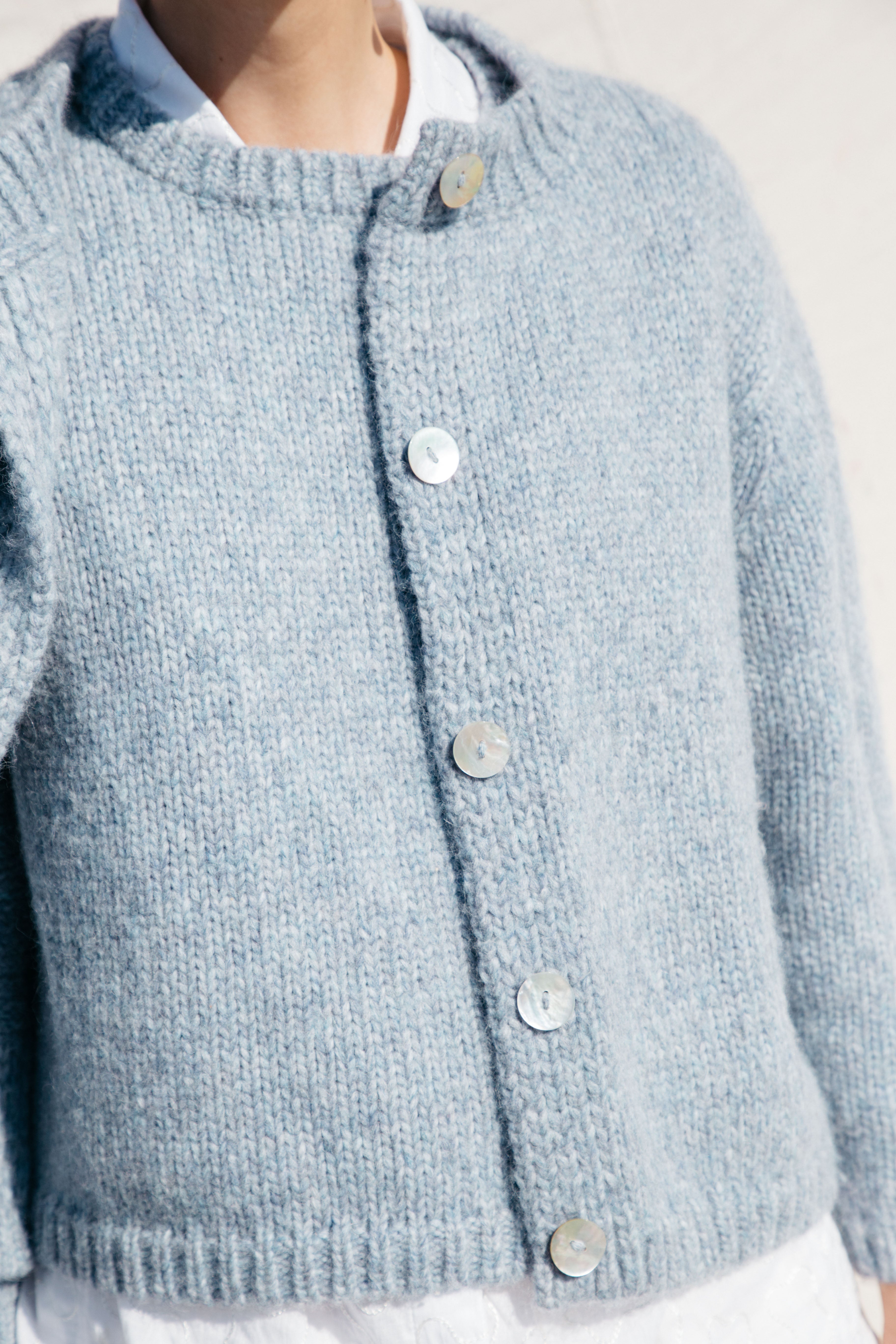 Sheba Cardigan Sweater- Powder