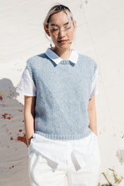 Sabine Alpaca Sweater Vest- Powder