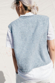 Sabine Alpaca Sweater Vest- Powder